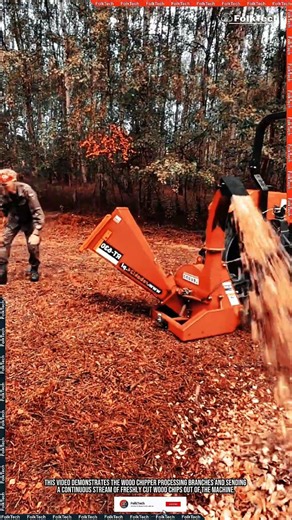 Wood Chipper: Turns Tree Branches Into Wood Chips Fast #tool #tools #innovation