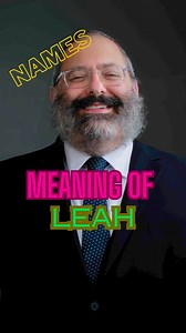 56K views · 1.3K reactions | Let’s Take a Deep Dive Into The Name Leah #leah #names #religion #meaning #leia #lea #liya #leja #lia #liah #liya #liia #lija #jewish #rabbi #name | Rabbi YY Jacobson | Facebook