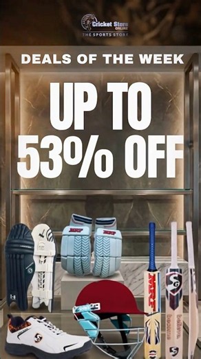It's time to upgrade your cricket gear! 🏏 Save up to 53% OFF