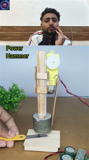 how to make power hammer #viralvideo #10kviews #scifivideo #scienceproject #scienceexperiment