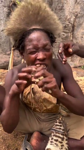 Traditional Cooking in the Wilderness | Hadzabe Tribe🔥🍖🥩 #shorts #food #africa #trending #cooking