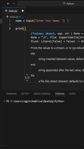 input() Function in Python ⌨️ | User Input Explained #pythonforbeginners #programming