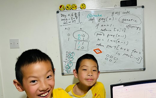 第465天 教娃编程 - 格雷码 (Gray Code) 递归镜像算法