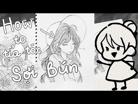 Art Vlog | Luyện tỉa tóc sợi bún | Vẽ cùng tớ nhé 🎨 #art #artist #drawing #xuhuong #fyp #viral