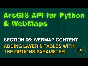 Add Layers & Tables to an ArcGIS Online WebMap with MapContent Options & the ArcGIS API for Python