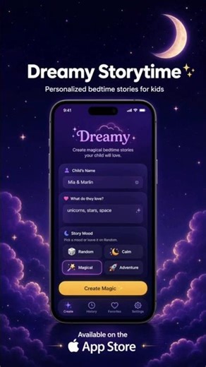 Bedtime Story App for Kids with Personalized Audio ✨ Dreamy Storytime