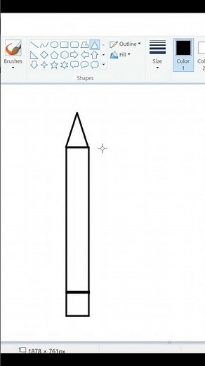 Learn to Draw a Pencil in MS Paint: Quick and Simple Method #windows