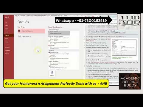 Access 2024 Skill Review Ch 2 Pause & Practice 2-2 | SIMnet