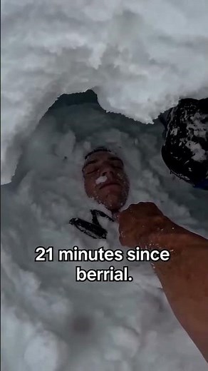 23 Minutes Buried Under Snow… Then He Took a Breath ❄️