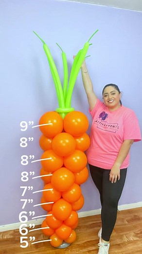 Carrot 🥕 balloon column! The perfect and easy idea to decorate your easter event 🐇 Sizes as follows (from bottom to top): - 5” - 6” - 6” - 7” - 7” - 8” - 8” - 8” - 9” - 260 twisters at 5 pumps! Remember you can get all your balloon supplies at @Joker Party Supply my favorite balloon distributor❕ ——————————————————————————————- Columna de globos de Zanahoria 🥕 La idea perfecta y fácil para decorar tu evento de pascua 🐇 Tamaños de la siguiente manera (de abajo hacia arriba): - 5” - 6” - 6” - 7