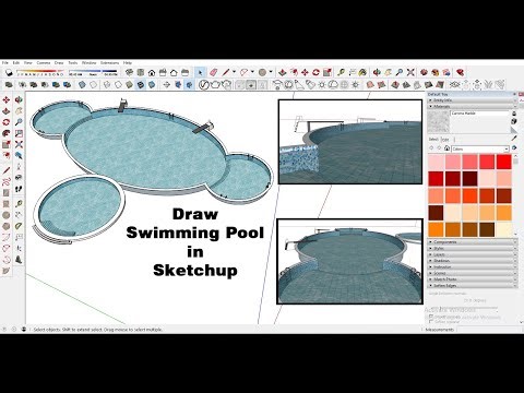 draw swimming pool in sketchup
