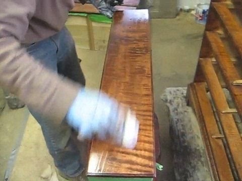 Finishing a Curly Maple Chest of Drawers - Thomas Johnson Antique Furniture Restoration