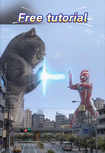 Cute Baby vs. Ultraman: AI-Enhanced Monster Battles