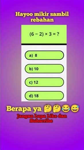 Quiz matematik #tebaktebakan #edukasi