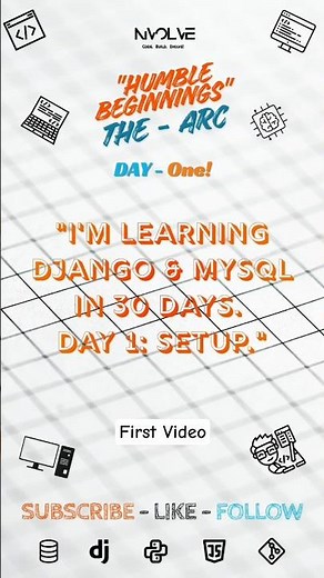 I'm learning Django & MySQL in 30 days. Day 1: Setup | #shorts