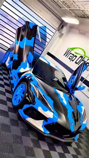 Insane Camo Car Wrap Unique Supercar Upgrade #Shorts AutoArt