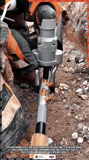 Hydraulic Crimper: Splicing Underground Cables Neat Strong Precise #tool #tools #innovation