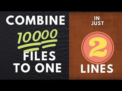 Combine Multiple files to one in 2 LINES | Python os | Merge files