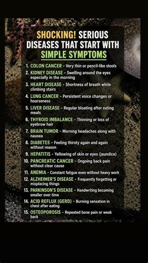 Shocking Diseases That Start With Simple Symptoms 😳 #shortsfeed #shorts