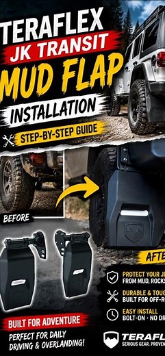 A Must-Have Upgrade for Jeep Wrangler JK? | TeraFlex Transit Mud Flap Installation Guide