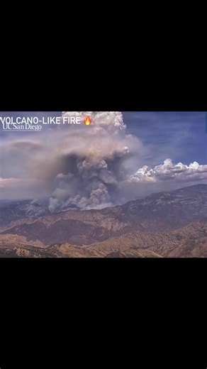 🌋🔥Scary wildfire behavior in California looks like an exploding volcano. The Garnet Fire in the Central Sierra Nevada is sending a pyrocumulus plume up to 35,000 feet, the cruising altitude of planes ✈️, and is now producing lightning. iweathernet.com Wildfires can create their own #thunderstorms. The intense heat lifts smoke, ash, and moisture high into the sky, forming a pyrocumulus cloud. Inside, particles collide, building electrical charge, until #lightning flashes. #firestorm #volcano #s