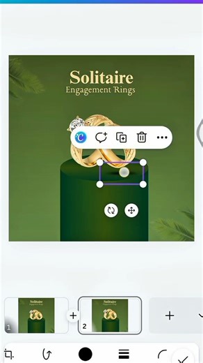 Luxury Ring Poster Design in Canva | Solitaire Engagement Rings Tutorial ✨ #shorts
