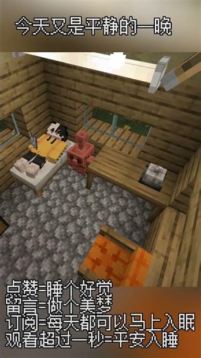 平静的夜晚🌙总是伴随着打鼾声💤 #minecraft