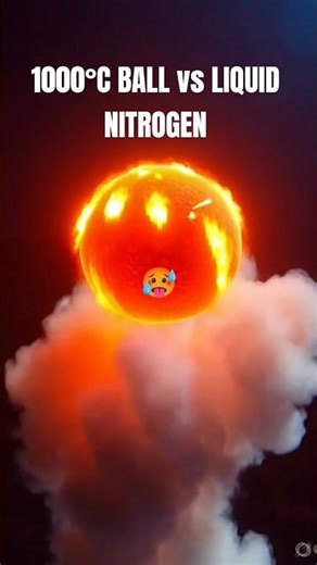 1000°C Red Hot Ball vs Liquid Nitrogen ❄️🔥This reaction is insane 🤯