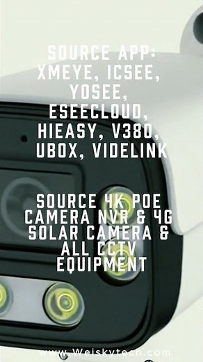 Source APP: XMEye, iCsee, Yosee, Eseecloud, Hieasy, #securitysystems #cctv
