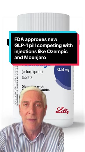 A new FDA-approved obesity pill could offer a lower-cost alternative to injectable GLP-1 drugs like Ozempic and Mounjaro. In a major clinical trial, people taking the highest dose lost about 11% of their body weight over 72 weeks. Eli Lilly says the oral medication will cost between $149 and $349 a month for people without insurance, with lower prices for some Medicare and Medicaid patients. #ozempic #obese #weightloss #science #healthcare
