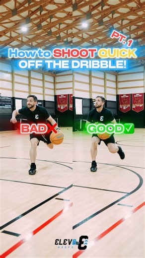 How to shoot off the dribble QUICKER! Pt.2🔑 #basketballtrainer #basketballcoach #skillscoach