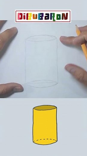 How to draw a cylinder step by step | Easy drawing | Quick draw