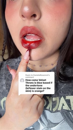 Using my newest shade “Velvet Thorns”🩸💋#bluebasedred #vampirelipstain #bloodaesthetic #sushyglow