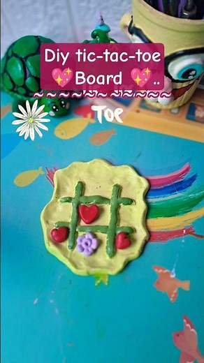 Diy tic-tac-toe clay Board ♥️ 💖♧°°