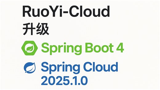 RuoYi-Cloud 升级 Spring Boot 4.0.0、Spring Cloud 2025.1.0【直播录像】