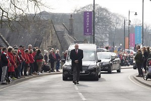 Town turns red as funeral held for 10-year-old Man United fan Poppy Atkinson