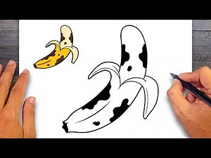 How to draw Rotten Banana - Rotten Fruits Drawing Ideas