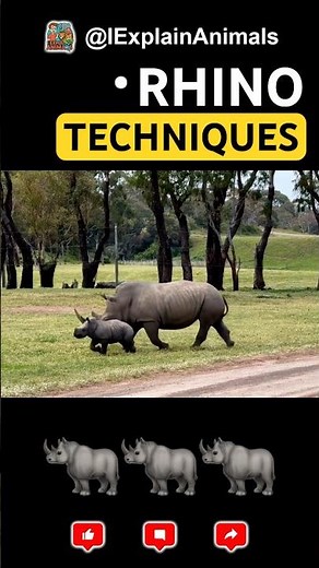 How Rhinos Defend Themselves in the Wild! 🦏💪 #Shorts