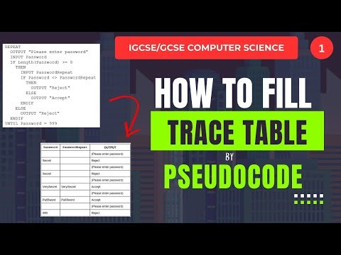 How to Fill Trace Table from Pseudocode 1 | O Levels/IGCSE Computer Science | Step-by-Step in Urdu
