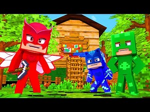 OS BEBÊS DOS PJ MASKS CONSTRUIRAM UMA CASA NA ÁRVORE NO MINECRAFT