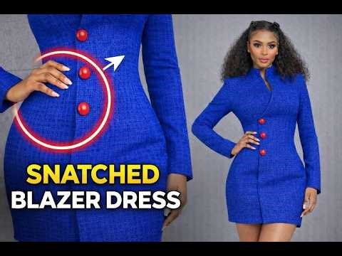 How To Draft And Cut Overlap Blazer Jacket With Build up collar (Step-by-Step Tutorial)