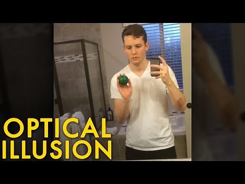 Magically throwing a ball through a mirror (OPTICAL ILLUSION)