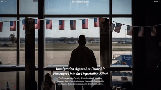 NYT report: TSA sharing passenger lists with ICE for access to air travel detentions