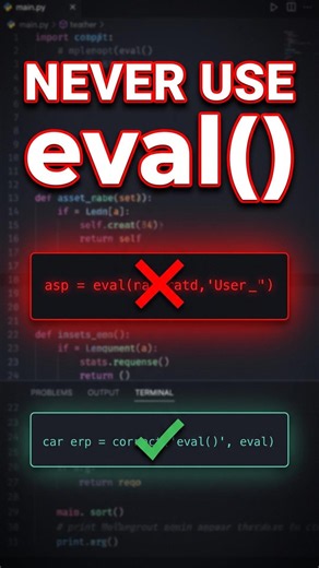 eval() in Python Can Run Any Code — Fix It Now #python