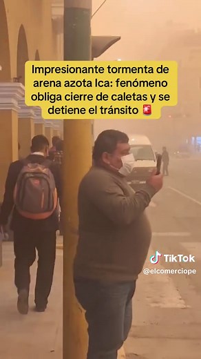 Impresionante tormenta de arena en Ica causa estragos