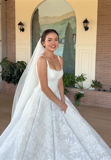 Dream Wedding Look: Lace Ball Gown & Studs