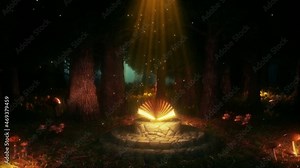 The Magical Forest of the Enchanted Book - Nature Landscape Loop Background