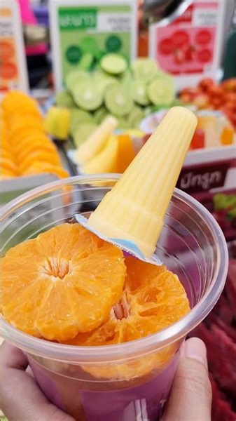 Orange Smoothie with Yogurt Jelly Thai Street Food. #shorts #streetfood #asianfood