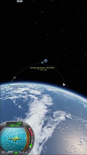How to get to Orbit using MECHJEB and the ALCOR pod || #shorts #ksp #ksptutorial #tutorial