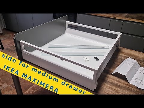IKEA METOD MAXIMERA instructions - Glass Add-on side for medium drawer Installation video guide.